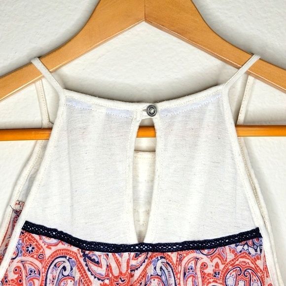 XHILARATION Colorful Racerback Keyhole Button Loose Fit Tank Top size M - Picture 8 of 14